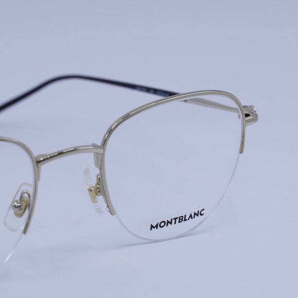 Montblanc MB0129O 004 Eyeglasses Gold 52mm Aviator Frame - Picture 4 of 11